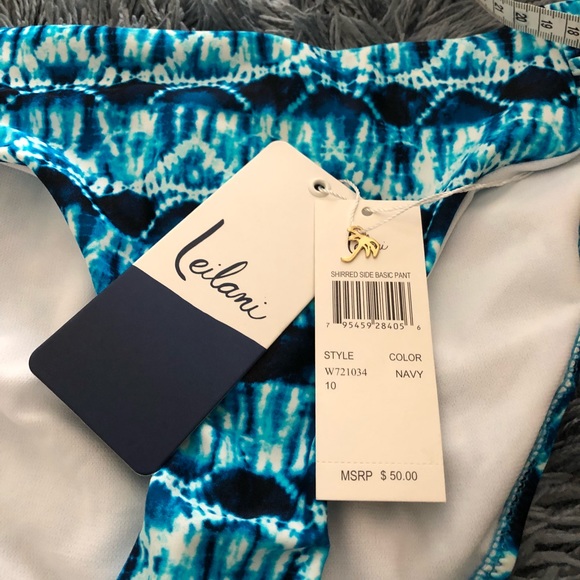 Leilani NWT Blue Navy Bikini Bottom Size Large🌸 - Picture 4 of 5
